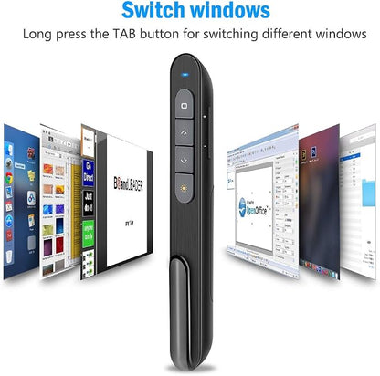 Dinofire Wireless Presenter, 2.4GHz RF + Bluetooth Presentation Clicker - Image 5
