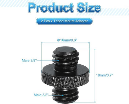 PATIKIL Tripod Screw Adapter 3/8" Male to 3/8" Male, 18 mm - Image 2