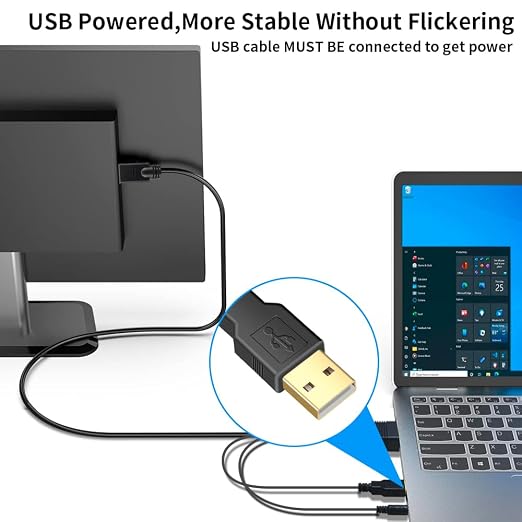 VGA to HDMI Cable 60ft with Audio, VGA Male to HDMI Male Adapter Converter Cord - Image 5
