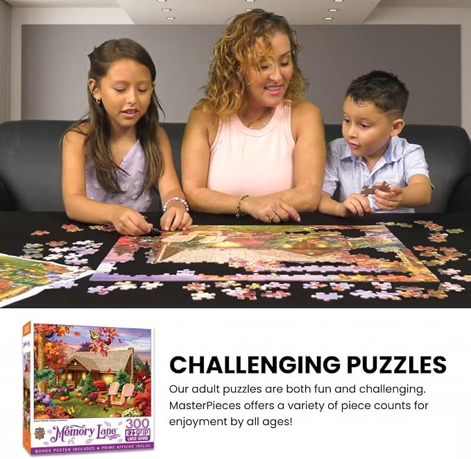 MasterPieces - 300 Piece Jigsaw Puzzle, Large EZ Grip Shapes, Rolling Pastures - Image 4