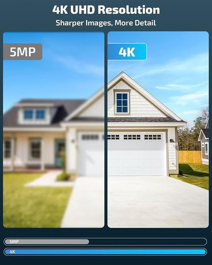 《130° Wide Angle & 4K Ultra HD》 Security Cameras Wireless Outdoor, Home WiFi - Image 2