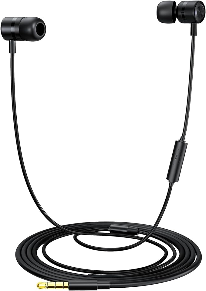 EP-06 Wired Earbuds in-Ear Earphones, Build-in Microphone Noise Isolating by MORMOQUE