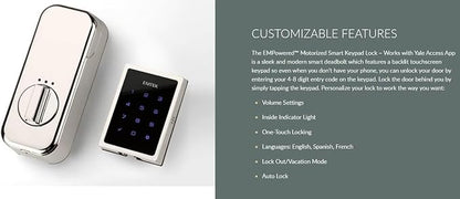 Emtek EMP21211US26 Empowered 2 Electronic Touchscreen/Fingerprint Key Free - Image 2