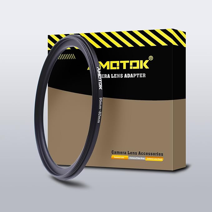 95mm Lens to 82mm Camera Lens Adapter, 95mm to 82mm Filter Step-Down Ring by AMOTOK