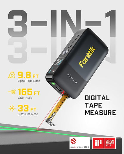 Fanttik A10 Apex 3-in-1 Digital Laser Tape Measure - Image 2