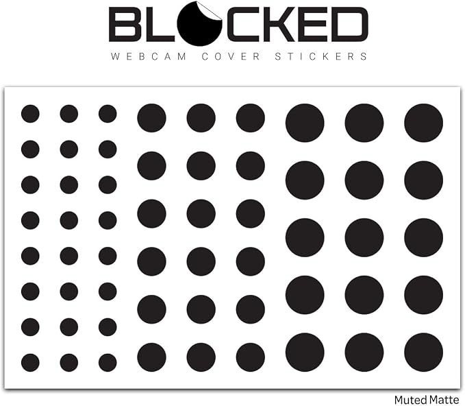 BLOCKED Stackable Webcam/Camera Vinyl Covers | 57 Low-Tack Restickable Webcam - Image 4
