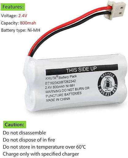 Kruta BT162342 BT262342 Cordless Phone Batteries Compatible - Image 3
