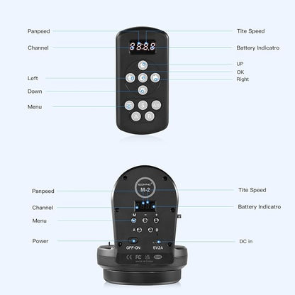 Soonpho M2 Motorized Rotating Panoramic Tripod Head - Image 8