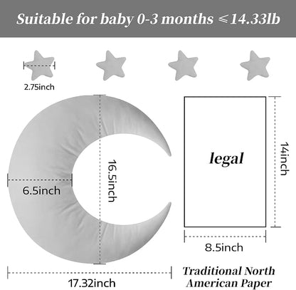 IGMaryBox Baby Moon Star Pillow Infant Posing Pillow Newborn Photography Prop - Image 3