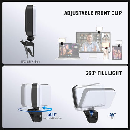 NEEWER Entry Level Version LED Selfie Light, 54 LEDs Plastic Clip on Phone Fill - Image 6