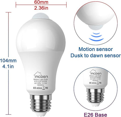 McDen Motion Sensor Light Bulb, Indoor Motion Activation Detector Light Bulb - Image 5