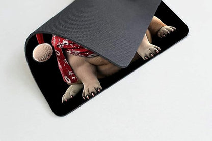 Square Mouse Pad 3D Dog-Santa Hat-1, Gaming Mouse Pads - Image 3