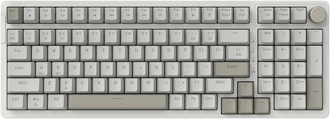 FIRSTBLOOD ONLY GAME. AK992 Retro Wired Mechanical Keyboard, 98 Keys Full Layout by FIRSTBLOODONLYGAME