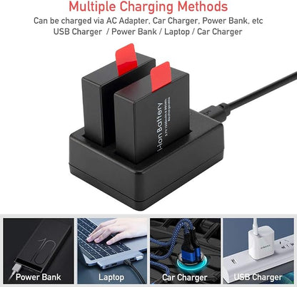 Action Camera Battery Pack, 1350mAh Rechargeable Battery - Image 7