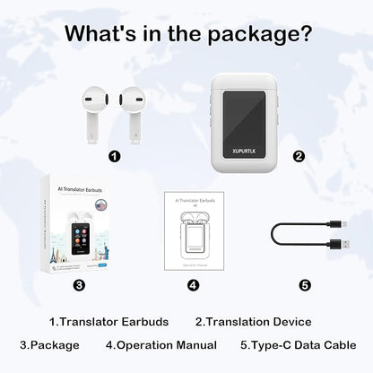 Xupurtlk AI Translation Earbuds Real Time, 120 Offline Packages Audifonos - Image 9