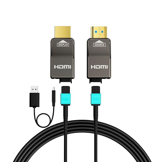 RUIPRO 8K Detachable Full Fiber Optic Armored HDMI 2.1 Cable 50FT, Ultra High by RUIPRO-ProfessionalQualityVideoandAudioYouCanSeeandHear