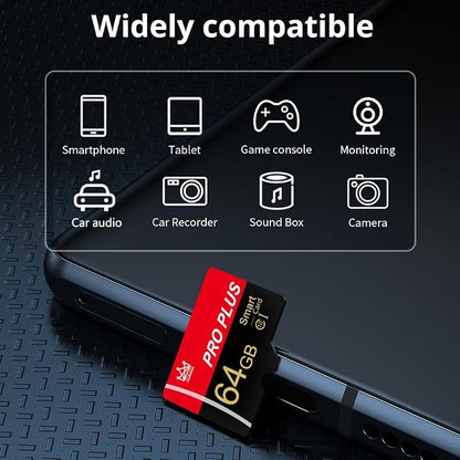 3 Pack Memory Card 64GB with Adapter, High Speed TF Card, UHS-I C10 A1 Memory - Image 3