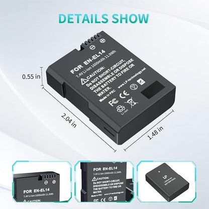 LP EN-EL14 Battery Pack, Compatible - Image 5