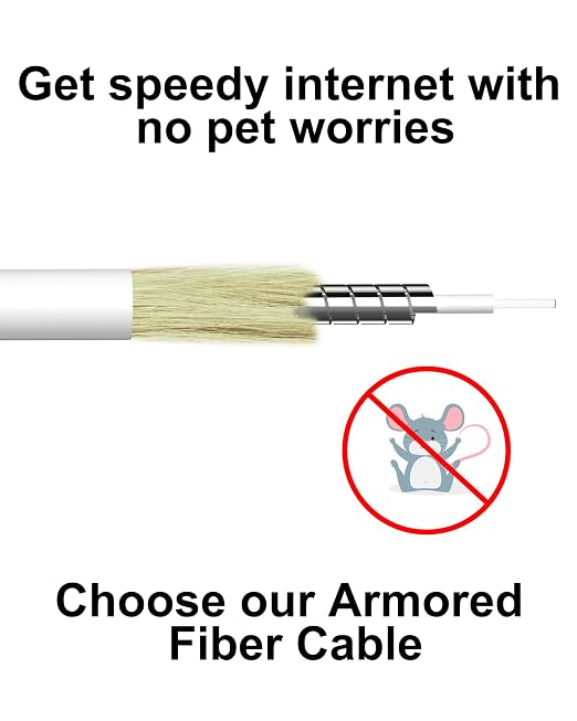 SC/APC to SC/APC Fiber Optic Internet Cable Armored White 3M 5Pack, Single Mode - Image 3