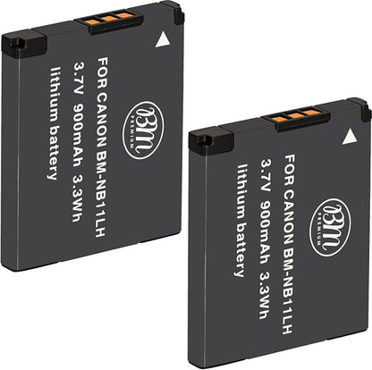 BM 2 Pack of NB-11LH Batteries for Canon PowerShot Elph 110 Elph 130 Elph 135 by BMPremium