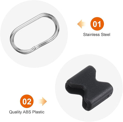 Molain 12Pcs Stainless Steel Oval Split Rings, Compatible Camera Strap Hook Lug - Image 3