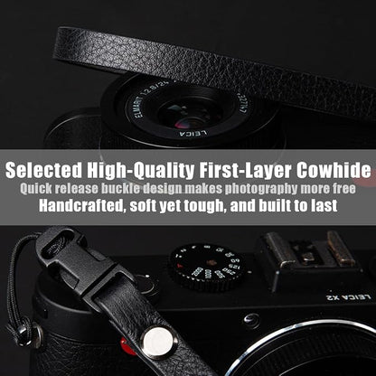 Vintage Minimalist Leather Camera Neck Shoulder Strap - Image 7