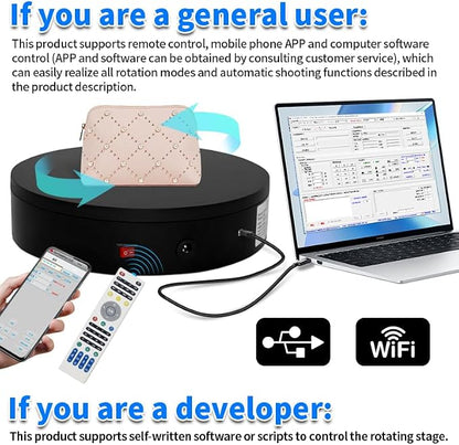 Programmable Motorized Electric Photography Turntable Rotating Platform - Image 8