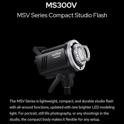Godox MS300V MS300-V Compact Studio Strobe Flash Light - 300W - Image 2
