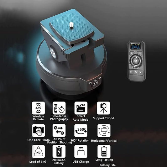 Motorized Pan Tilt Head, 100m Control, 360 Degree Rotation, Tilt ±35 Degree - Image 2