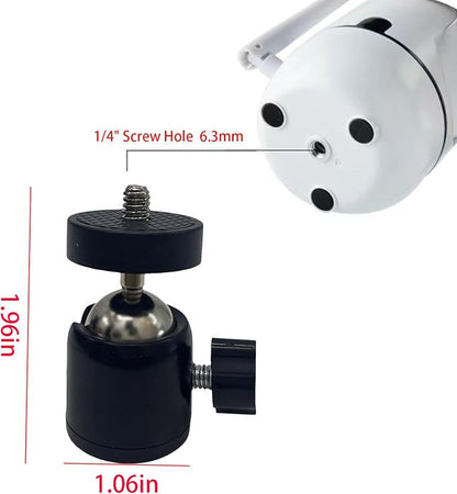 Universal 1/4" Swivel Mini Ball Head Tripod Mount, 360 Degree Rotating Adapter - Image 7