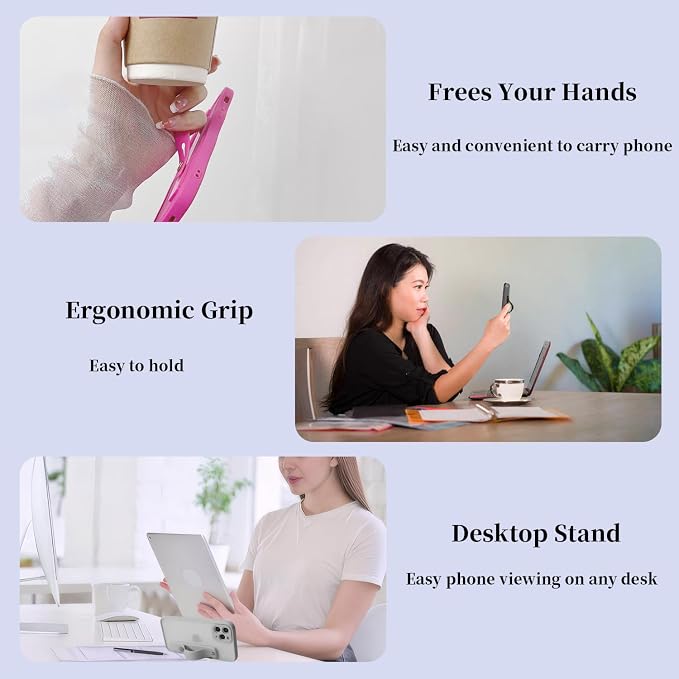 Phone Grips Strap Holder for Hand Grip, Adhesive Cellphone Case Accessories - Image 5
