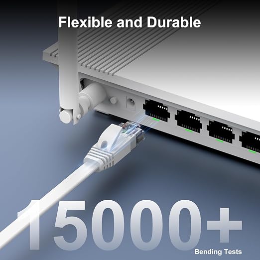 Cat 6 Ethernet Cable 200 ft, High Speed 10Gbps Flat Internet Network Cable - Image 6