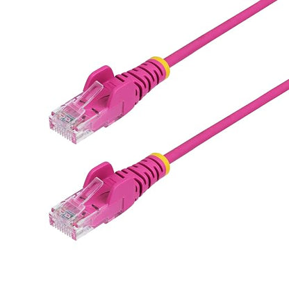StarTech.com 15ft Pink Slim CAT6 Ethernet Cable, Snagless RJ45, 28AWG Pure Bare by StarTech