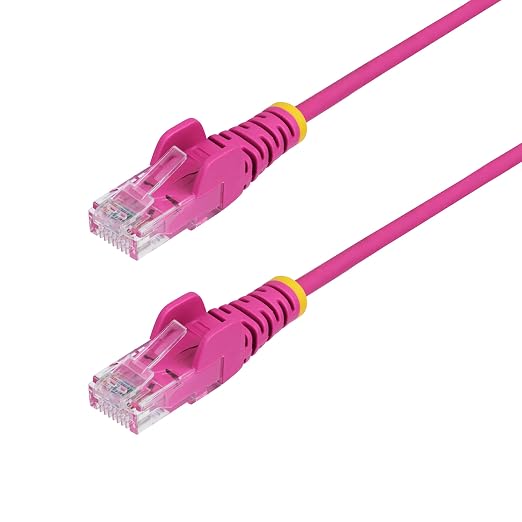 StarTech.com 6in Pink Slim CAT6 Ethernet Cable, Snagless RJ45, 28AWG Pure Bare by StarTech