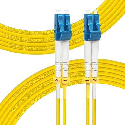 FLYPROFiber- 15M OS2 LC to LC Fiber Patch Cable | Length Options: 0.2m-200m by FLYPROFiber