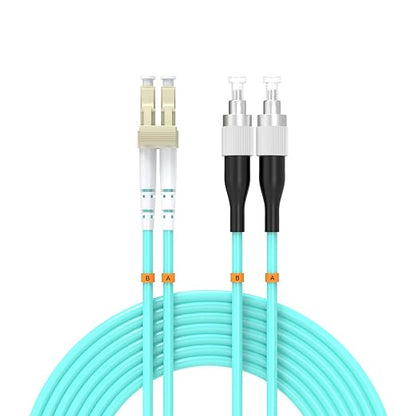 OM3 Fiber Patch Cable 0.6Meter/2ft, LC/UPC-FC/UPC Fiber Optic Cable Cord LSZH by Buacoz