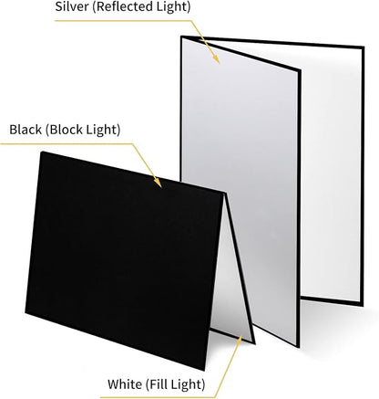 Meking 3 in 1 Photography Reflector Cardboard, 17 x 12 inches Folding Light - Image 4