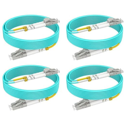 OM3 Multimode LC to LC Fiber Patch Cable 3ft/1m, MM Fiber Optic Patch Cable by RamboCables