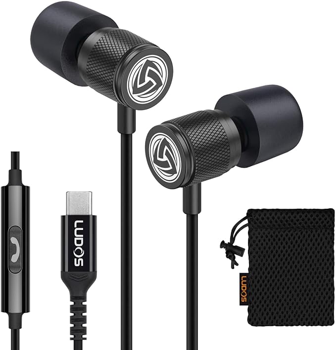 LUDOS Ultra USB C Headphones for iPhone 16 15 Pro Max Plus iPad Pro, 5 Years by Ludos
