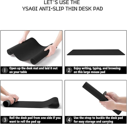 YSAGi Non-Slip Leather Desk Pad L Size, Waterproof Laptop Computer Desk - Image 6