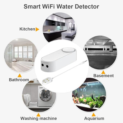 Multifunctional WiFi Water Leak Detector, 6.5ft Split Drip/Leak Detection Cable - Image 6