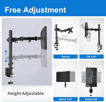 H&C Single Monitor Mount, Desk Mount - Image 3