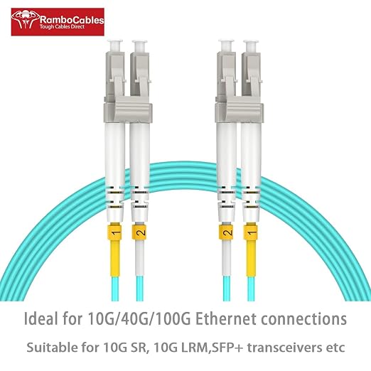 0.66ft/0.2m LC LC Multimode Fiber Patch Cables MMF, 50/125μm 10G/40G/100G LSZH - Image 2
