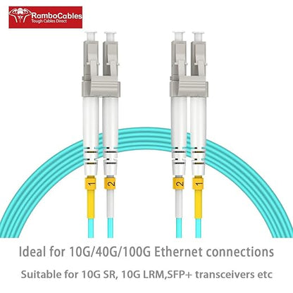 0.66ft/0.2m LC LC Multimode Fiber Patch Cables MMF, MM OM3 Fiber Optic Cable - Image 2