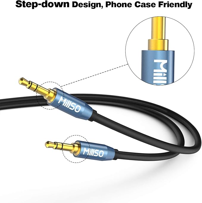 MillSO Audio Splitter, Female to 2 Male 3.5mm TRS Audio Splitter, 8 Feet - Image 7