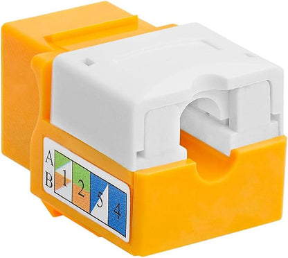 Cmple - 10 Pack Cat6 Keystone Jack Insert Punch Down RJ45 Connectors RJ45 - Image 3