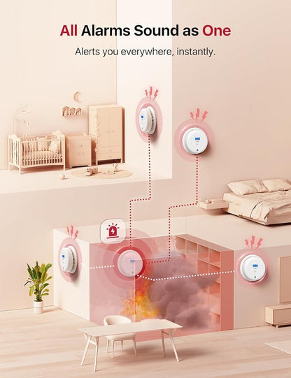 X-Sense Smoke and Carbon Monoxide Detector Combo 10-Year Battery, Wireless - Image 4