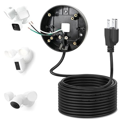 Power Cable and Plug-in Mount for Floodlight Cams Compatible by CaGuan