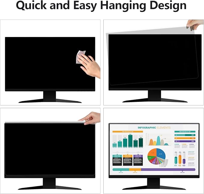 【2 Pack】 27 Inch Privacy Screen Protector - Image 5
