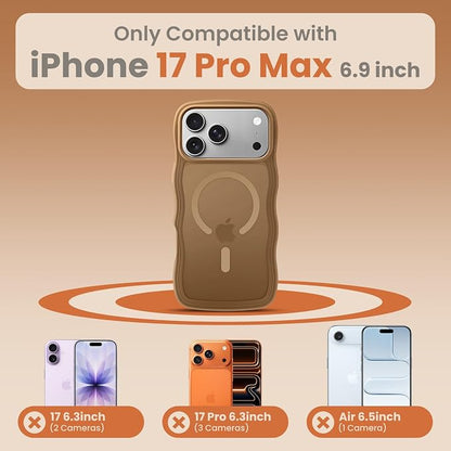 toushion for iPhone 17 Pro Max Case Cute Brown, Fits MagSafe, Matte Skin - Image 2